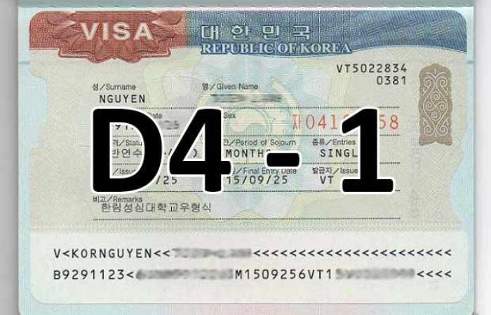 Visa d4 Hàn Quốc 