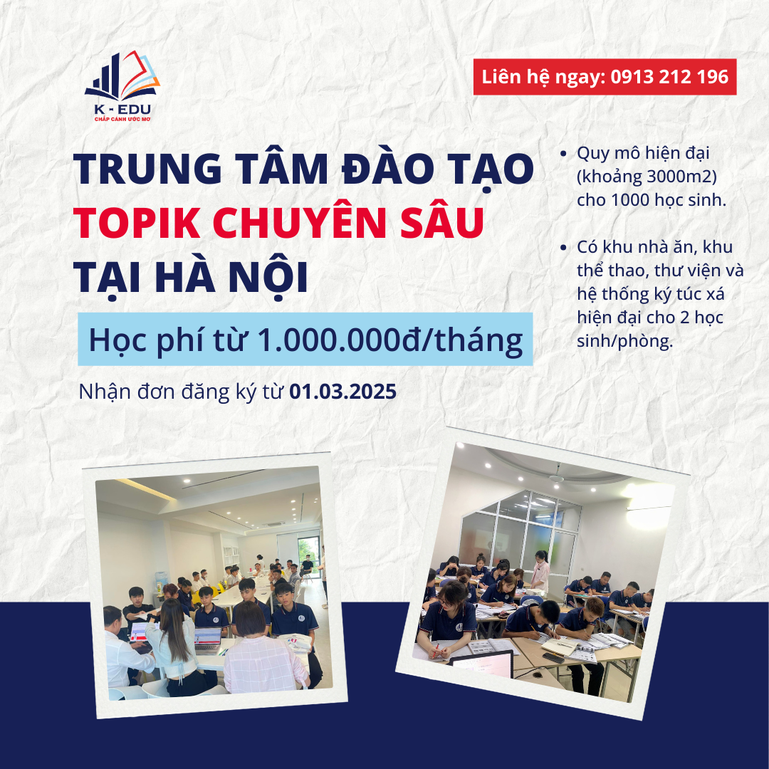 Trung tâm đào tạo TOPIK chuyên sâu