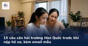 Học sinh và phụ huynh viết email hỏi trường Hàn Quốc trước khi nộp hồ sơ