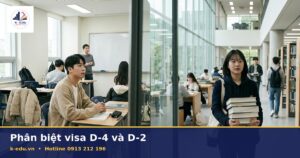 Học viên hệ tiếng và sinh viên chuyên ngành trong khuôn viên trường đại học Hàn Quốc