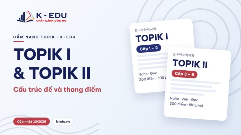 TOPIK I và TOPIK II: cấu trúc đề và thang điểm – K-Edu