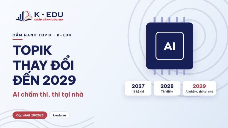 TOPIK thay đổi đến 2029: AI chấm thi, thi tại nhà – K-Edu